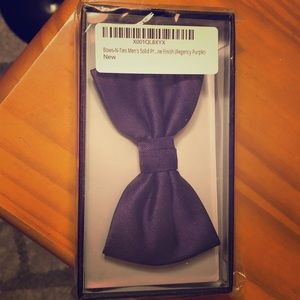 Regency Purple Bow Tie and Pocket Square